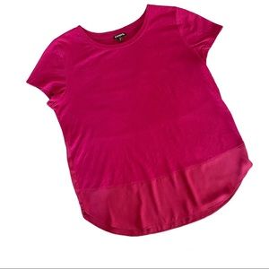 Express Magenta Dark Pink Tee Shirt T-shirt Monochromatic Colorblock Siz…
